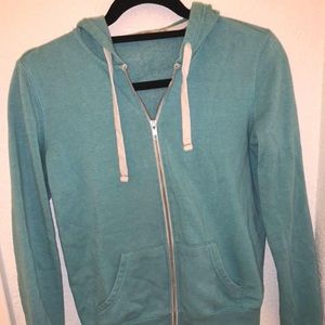 blue zip up jacket size small